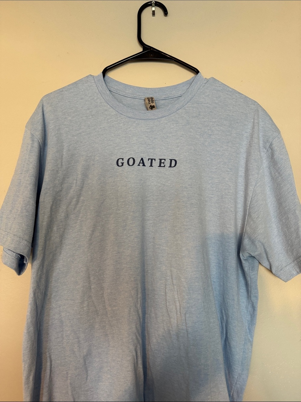 GOATED Men's Light Blue Graphic Tee